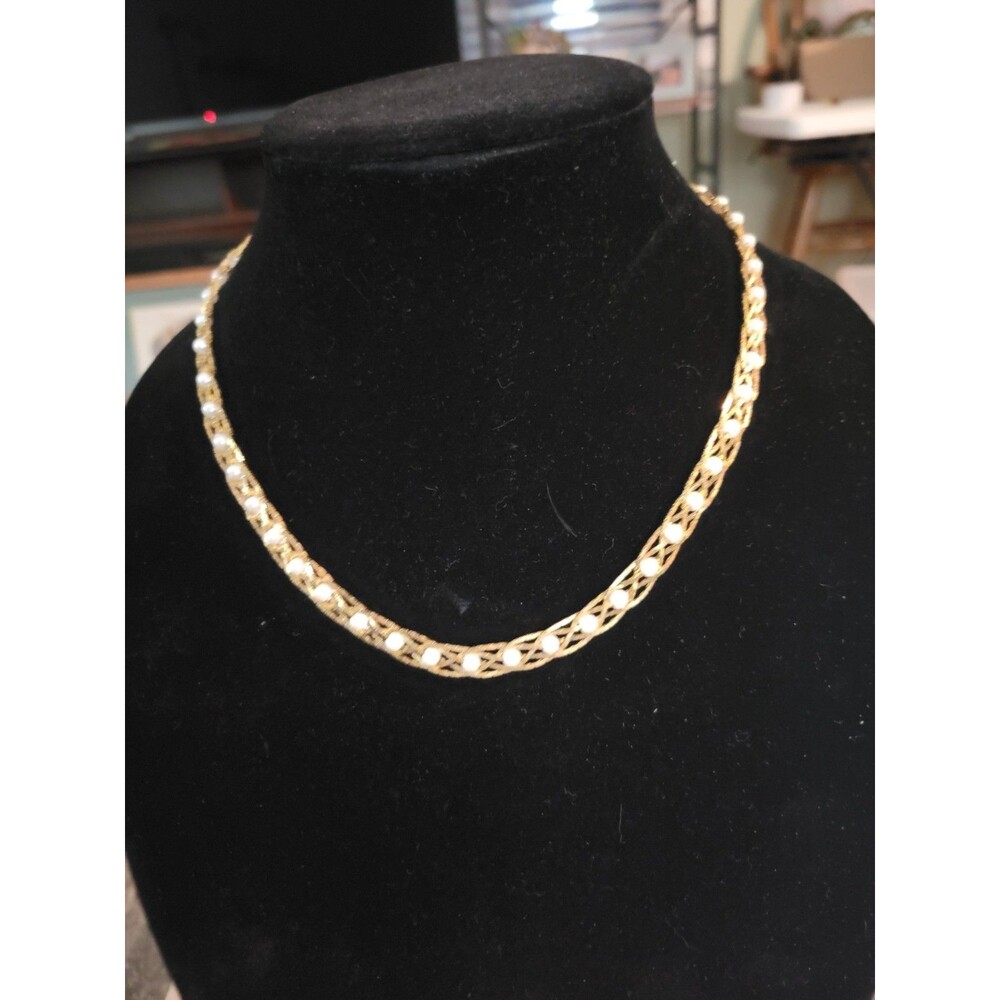 Vintage Avon Pearlesque Treasures Braided 18" Necklace - Picture 2 of 7
